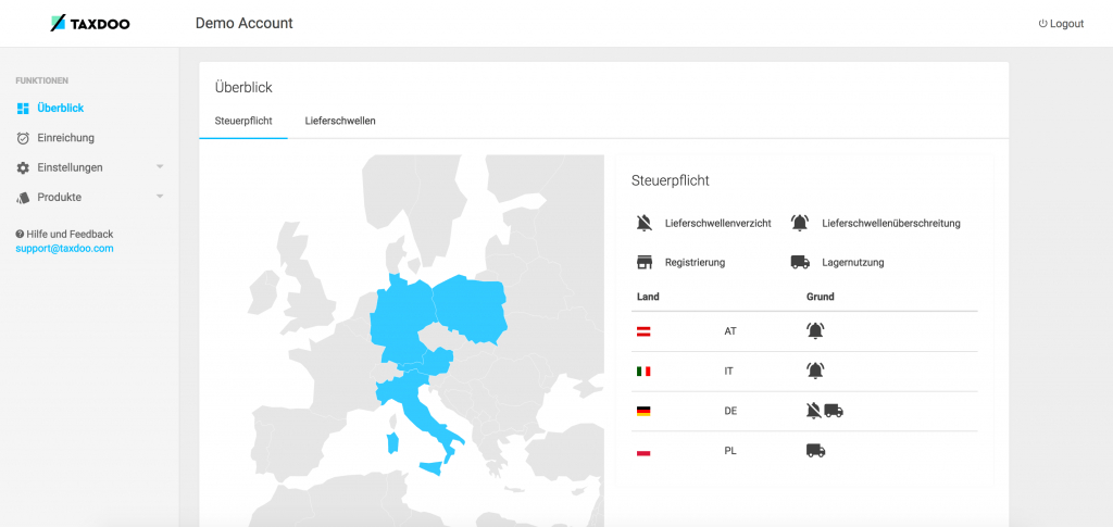 Bestimmung der Steuerpflicht