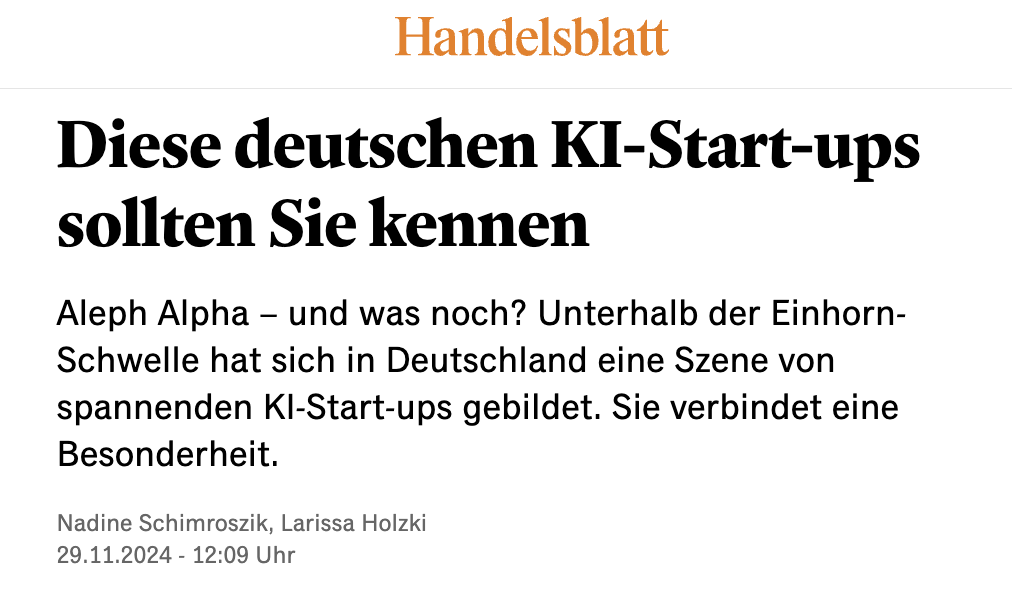 Handelsblatt: Taxdoo unter den vielversprechendsten KI-Start-ups – Generative KI wird die Arbeit in der Steuerkanzlei trotz hoher Regulierung grundlegend verändern